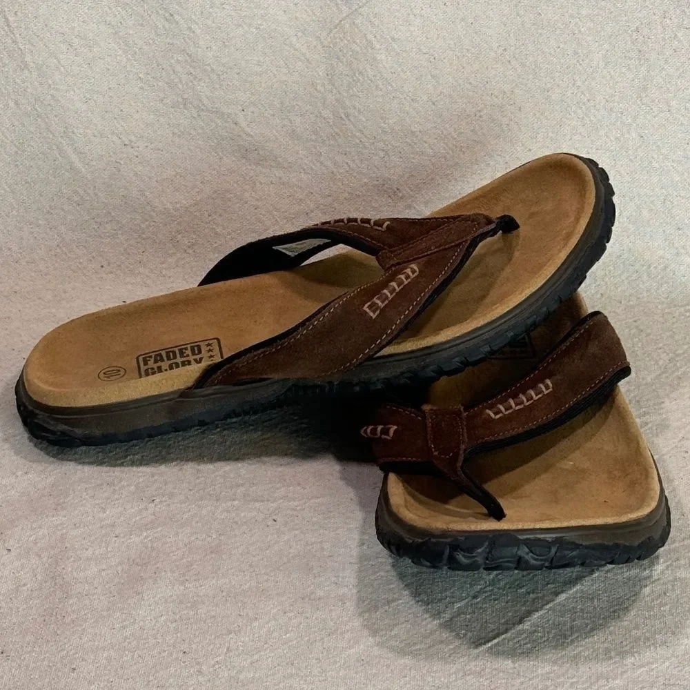 Faded Glory Flip Flops 'Ziegler VI' Mens Size 10